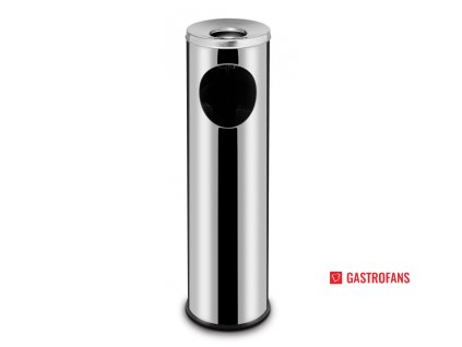 Stojící odpadkový koš s popelníkem - 15 L - ø200x(H)700 mm