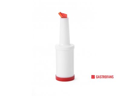 Dávkovací láhev, Červené, 0,8L, Červená, o90x(H)300mm  Bar up