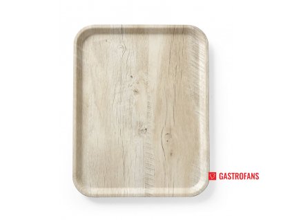 Melaminové servírovací tácy, dřevěný vzhled - woodlight - 330x430 mm