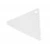 Stěrka na těsto, trojúhelníkový hřeben - sada 6 kusů, malé zuby, 6 ks., 110x110x(H)mm