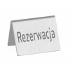 Cedulka na stůl „Rezerwacja”, rezerwacja, 4 ks., 50xx(H)42mm