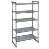 Skladovací regál Camshelving ® Cambro Basics Plus se 4 odvětrávanými policemi, 915x460x(H)1830mm