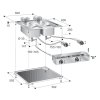 Elektrická fritéza - kapacita 2x10 L  Combisteel