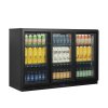 Minibar | BA31S-3 | s 3 prosklenými posuvnými dveřmi – 288 l – černý  TEFCOLD