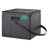 Termoizolační box na pizzu Cam GoBox, horní plnění, Cambro, Objem: 6 kartonů 330x330x(H)40 mm pro pizzu Ø320 mm, Černá, 410x410x(H)339mm  Cambro