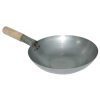 50689 vogue wok z mekke oceli s plochym dnem 356mm