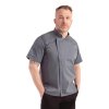Chef Works unisex kuchařský rondon Springfield z lehkého materiálu se zipem a krátkým rukávem L/S inkoustově modrý – velikost M  Chef Works
