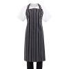 Kuchařská náprsní zástěra s řeznickým proužkem - černá  Whites Chefs Clothing