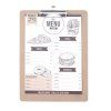 Desky s klipem na menu, A4  Hendi