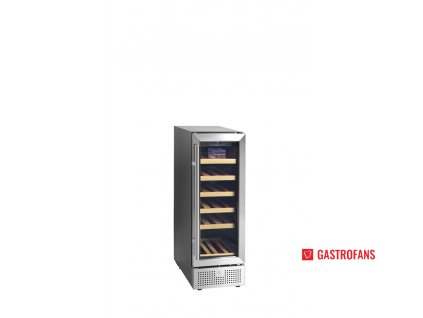 Vinotéka s nerezovým rámom dverí - 295x860 mm - 57 - čierna