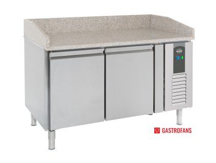 Pizzársky stôl - 2 dvere - nerezová oceľ