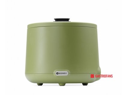 Dizajnový kotlík UNIQ by HENDI 8 l – olivovo zelený ohrievač na polievku/guláš  Hendi