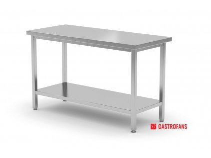 Pracovný stôl stredový s policou Budget Line - montovaný, hĺbka 600 mm, HENDI, Budget Line, 1000x600x(H)850mm