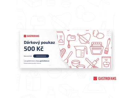 Dárkový poukaz 500 Kč na nákup na Gastrofans.cz
