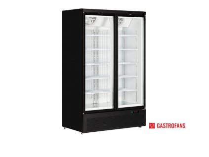 Mraziaca skriňa | Atóm Maxi F2DB | krídlové, presklené dvere – 702 l – čierna