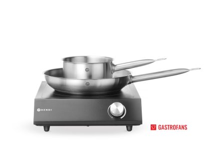 Sada: Indukčný varič 3500W + panvica + panvica na vyprážanie, HENDI, Čierna, 220-240V/3500W, 320x395x(H)95mm