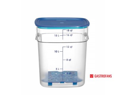 Nádoba na potraviny CamSquares Fresh Pro, Cambro, 17,2L, Priehľadná