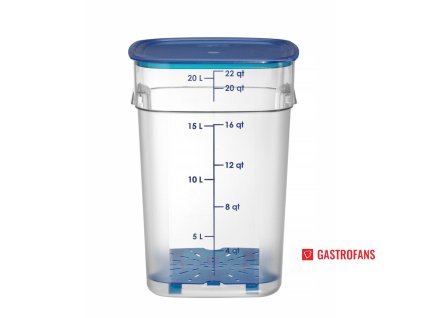 Nádoba na potraviny CamSquares Fresh Pro, Cambro, 22,8L, Priehľadná, 289x289x(H)401mm