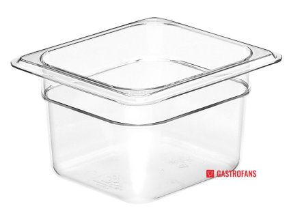 Nádoba Camwear GN 1/6 z polykarbonátu, Cambro, GN 1/6, 1,5 L, Priehľadná, 162x176x(H)100mm