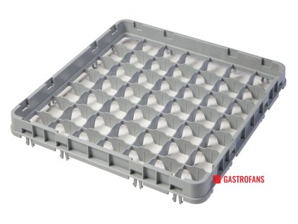 Nadstavec koša half drop 500x500 mm sivý, model E2, Cambro, počet priehradok: 49 (7x7), rozmer priehradky: 62x62 mm, Svetlosivá, 499x499x(H)51mm