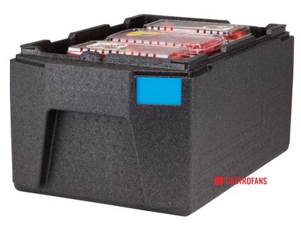 Termoizolačný box Cam GoBox, horné plnenie, GN 1/1, 46 l, Cambro, Čierna, 680x400x(H)321mm