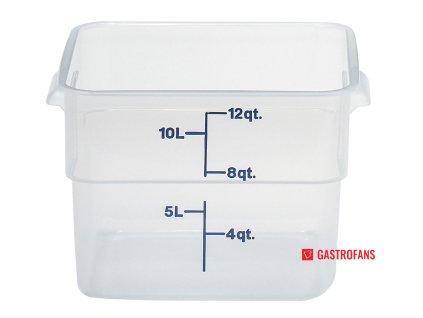 Transparentná polypropylénová nádoba na potraviny CamSquare, Cambro, 11,4 l, 11,4 L, Priehľadná, 256x310x(H)210mm