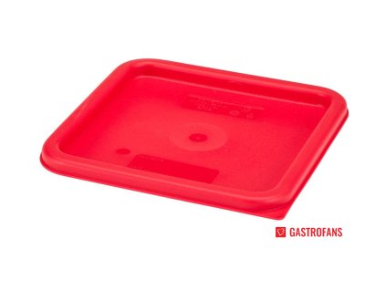 Veko pre nádobu CamSquare spoločnosti CAMBRO, Cambro, pre nádoby s objemom 5,7 litra a 7,6 litra, červené, Červená, 227x227x(H)16mm