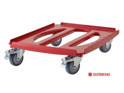Vozík Camdolly pre termoizolačné boxy Cam GoBox, 4060, Cambro, červený, Červená, 710x510x(H)167mm