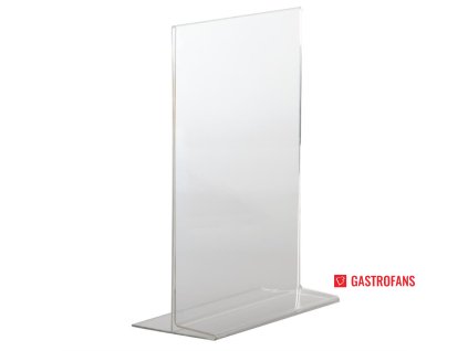 66592 svisly stojan na menu akrylovy a4