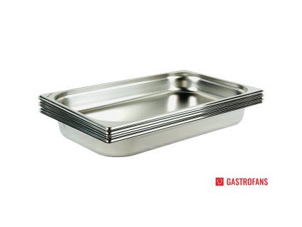 Zvýhodněný multipack 6x Gastronádoba 1/1 GN 65 mm, nerezová, plná