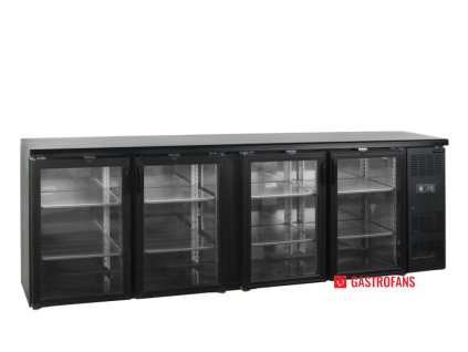 Chladiaci, podpultový stôl - minibar | CBC 410 G | 4 presklené krídlové dvere TEFCOLD