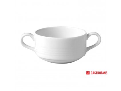 Šálek na polévku s pruhy (Barva Bílá, Objem 180 ml, Průměr 8,5 cm)