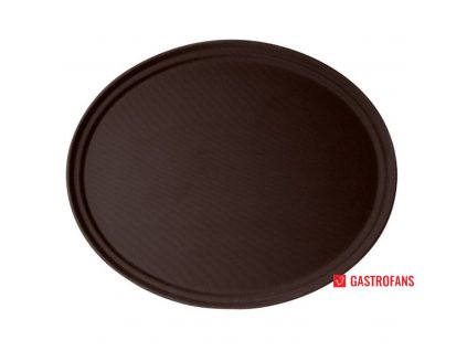 80991 podnos protiskluzovy oval 56 x 68 5 cm hnedy