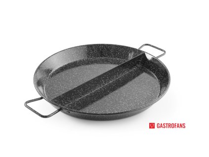 96714 smaltovana paella panev s prihradkami 2 prihradky 430x h 47 mm
