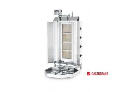103689 plynovy gril na kebab profi line 230v 470x550x h 1150 mm