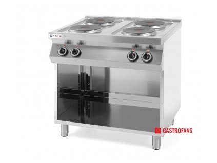107568 elektricky varic kitchen line 4 plotynky s otevrenou podstavou elektricky sporak 4plotynkovy kitchen line na otevrenem podstavci 400v 10400w 800x700x h 900mm