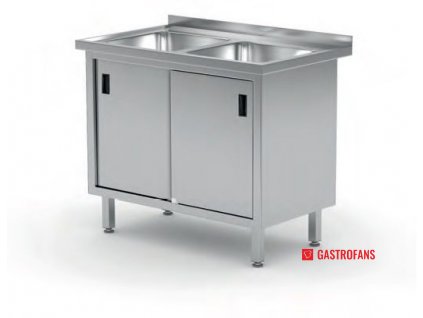 108441 myci stul se dvema drezy skrinka s posuvnymi dvirky svarovany 1000x600x h 850mm