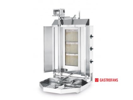109878 plynovy gril na kebab profi line 9 75kw 470x550x h 960mm