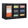 Minibar | DB301S-3 | 3x presklené posuvné dvere – 278 l – čierny  TEFCOLD