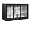 Minibar | DB301S-3 | 3x presklené posuvné dvere – 278 l – čierny  TEFCOLD
