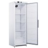 Chladnička s plnými dverami | 4 police – biela – podlahový model – 400 l