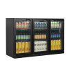 Minibar | BA31H | 3 presklené krídlové dvere – 311 l – čierny