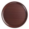 Okrúhla protišmyková servírovacia tácka Mykonos v mahagónovom prevedení, Cambro, guľatá, Mahagón, ø380mm