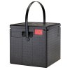 Termoizolačný box na pizzu Cam GoBox, horné plnenie, Cambro, Objem: 8 kartónov 330x330x(H)40 mm pre pizzu Ø320 mm, Čierna, 410x410x(H)404mm