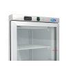 Mraznička s objemom 400 l – nerezová oceľ, sklenené dvere, 6 políc  Maxima