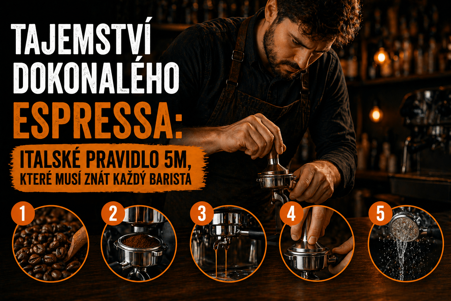 Tajemství dokonalého espressa: Italské pravidlo 5M