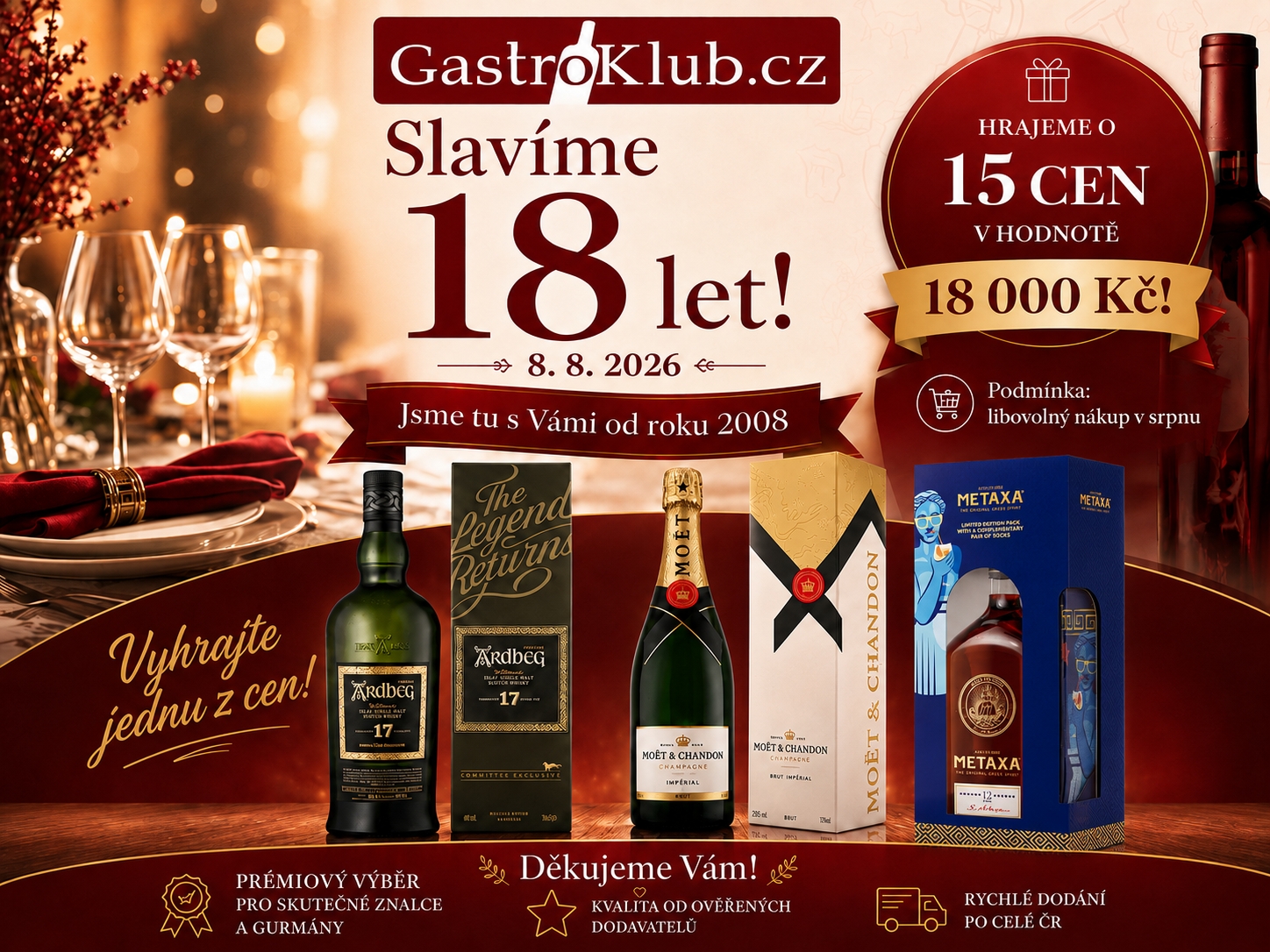 🎉 Slavíme 18 let a děkujeme, že jste s námi! 🎉