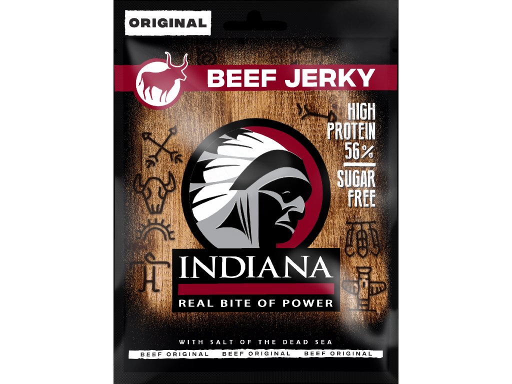 Iindiana Indiana Jerky Beef Original - Hovězí sušené maso 25g