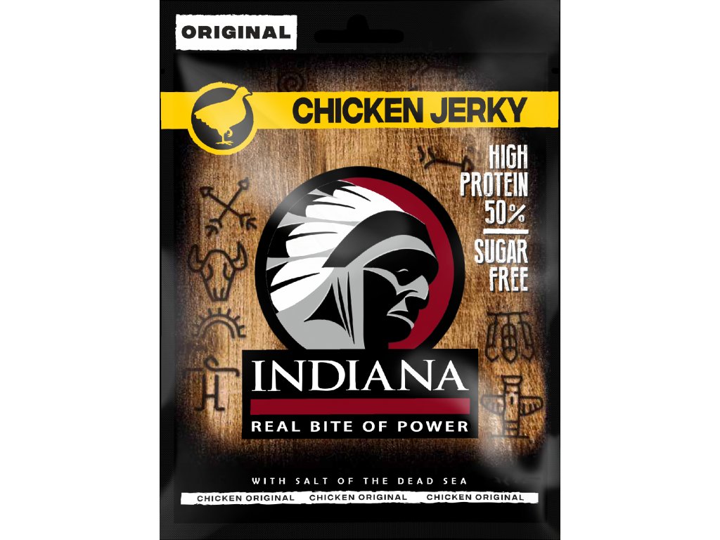 Iindiana Indiana Jerky Chicken Original - Kuřecí sušené maso 25g