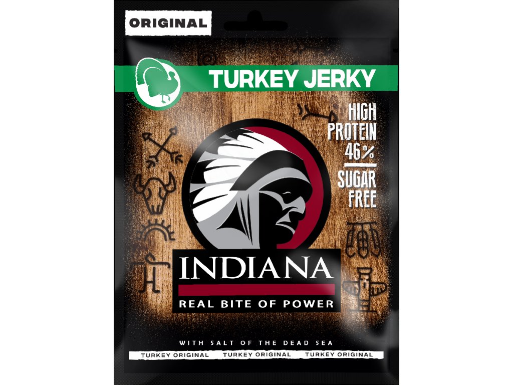 Iindiana Indiana Jerky Turkey Original - Krůtí sušené maso 25g